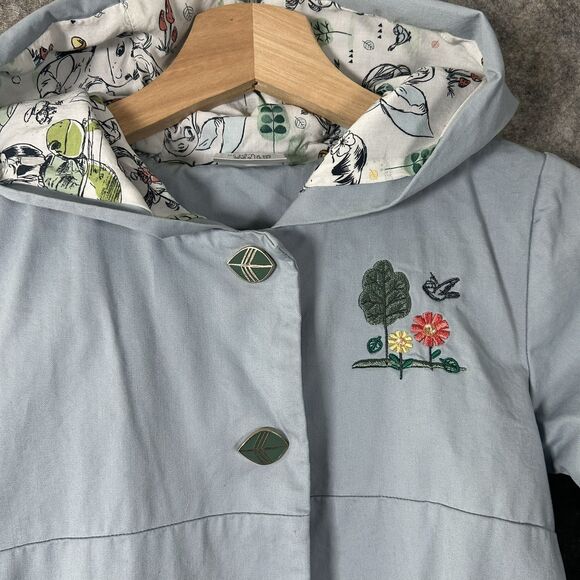 Disney Princess Animator Soft Shell Hooded Jacket Pockets Light Blue Size 5/6 - Picture 4 of 16